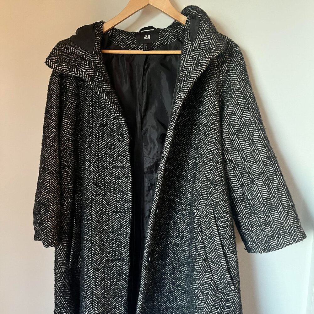Chevron Print Peacoat